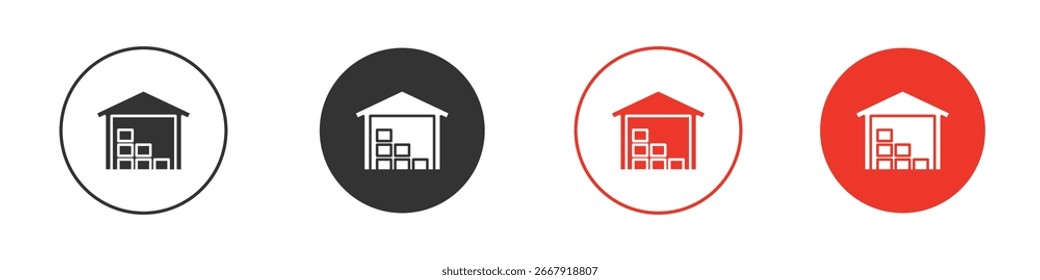 Warehouse icon for logo, vector sign symbol for design