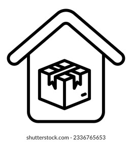 warehouse icon on transparent background