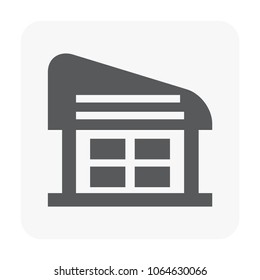 Warehouse icon on white.