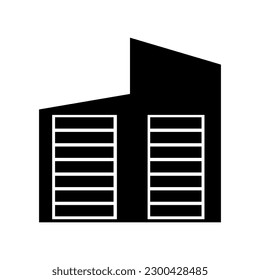 Warehouse icon on white background.