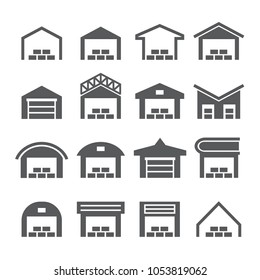 Warehouse icon set
