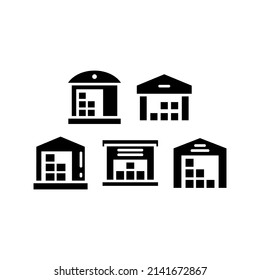 Warehouse Icon Set Vector Symbol Design Illustration