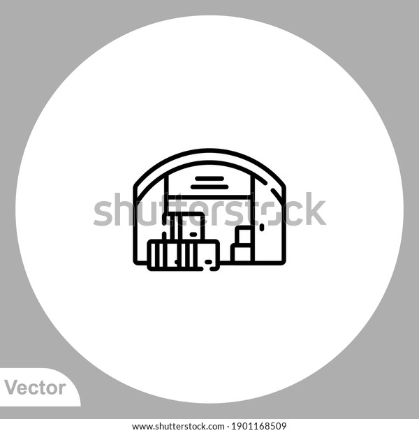 Warehouse icon sign vector,Symbol, logo\
illustration for web and\
mobile