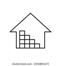 Warehouse icon simple black line style.