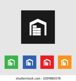 Warehouse Icon, Stock Vector Illustration, EPS10.