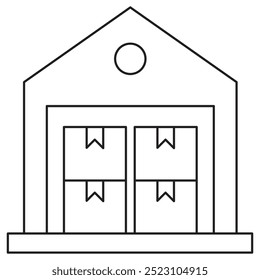 Lagersymbol, Lager- und Logistikeinrichtung, Warenlager, Lager-Management-Center, Verteilungslager, Lagergebäude