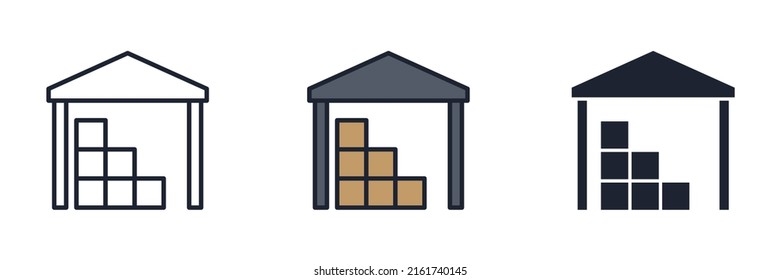 warehouse icon symbol template for graphic and web design collection logo vector illustration