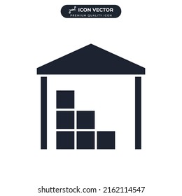 plantilla de símbolo de icono de almacén para ilustración de logotipo de colección de diseño gráfico y web
