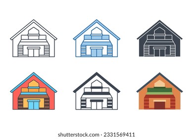 Warehouse icon symbol template for graphic and web design collection logo vector illustration