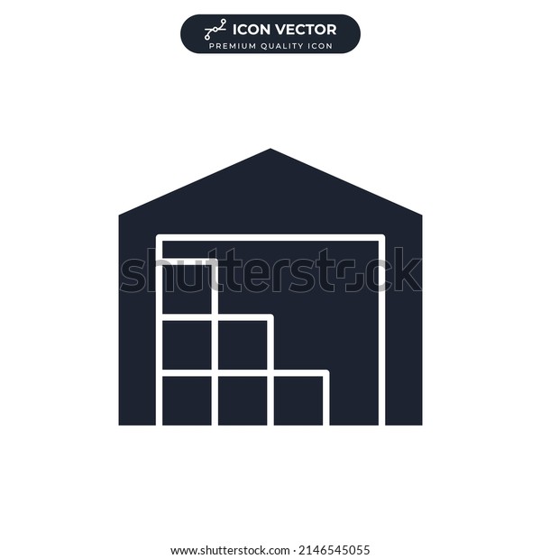 warehouse icon symbol template for\
graphic and web design collection logo vector\
illustration