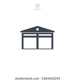 Warehouse icon symbol vector illustration isolated on white background