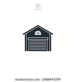 Warehouse Icon symbol vector illustration isolated on white background