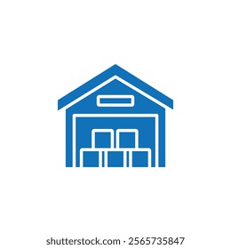Warehouse icon Thin line illustration set