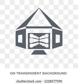 Warehouse icon. Trendy flat vector Warehouse icon on transparent background from Architecture and Travel collection. 