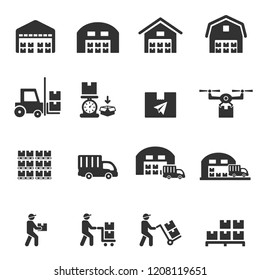 warehouse icon vector