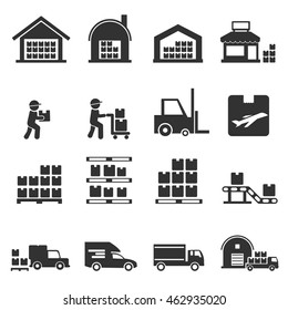 Warehouse Icon Vector 