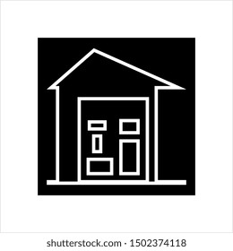 Warehouse Icon, Warehouse Vector Art Illustration