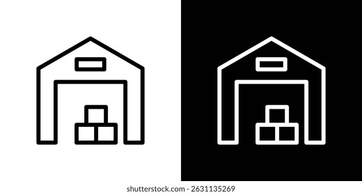 Colección de Vector de icono de almacén. ilustración de signo de Vector