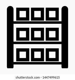 Warehouse Icon Vector. Commercial line vector icon for websites and mobile minimalistic flat design.