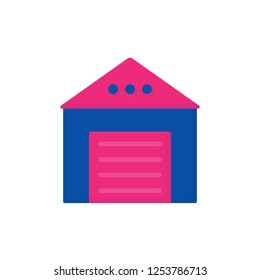 warehouse icon vector design. flat icon