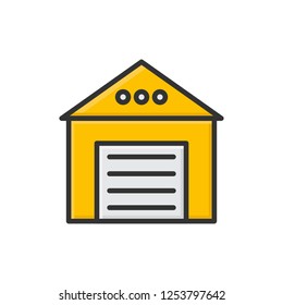 warehouse icon vector design. modern icon style