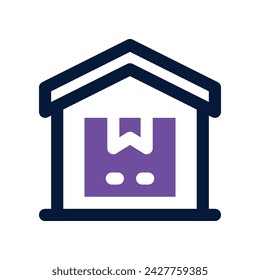 Warehouse-Symbol. Vektor-Doppelton-Symbol für Ihre Website, Handy, Präsentation und Logo-Design.