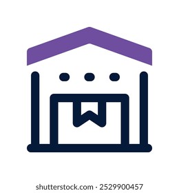 Lagerortsymbol. Vektorsymbol mit zwei Tönen für Ihre Website, Ihr Handy, Ihre Präsentation und Ihr Logo-Design.