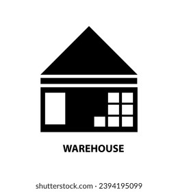 Warehouse icon vector flat trendy style illustration on white background..eps
