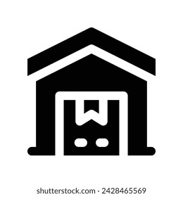 warehouse icon. vector glyph icon for your website, mobile, presentation, and logo design.