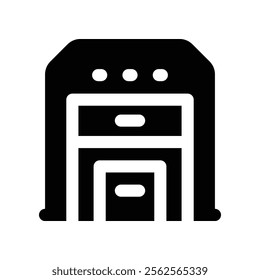 warehouse icon. vector glyph icon for your website, mobile, presentation, and logo design.