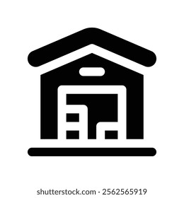 warehouse icon. vector glyph icon for your website, mobile, presentation, and logo design.