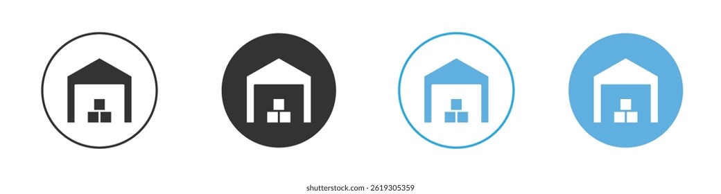 Warehouse icon Vector Graphic set