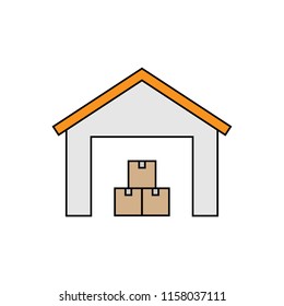 Warehouse icon, vector illustration design. Logistics collection.