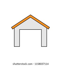 Warehouse icon, vector illustration design. Logistics collection.