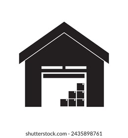 Lagerort-Symbol-Vektor-Illustration-Entwurfsvorlage