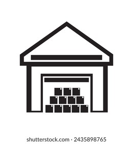 warehouse icon vector illustration design template