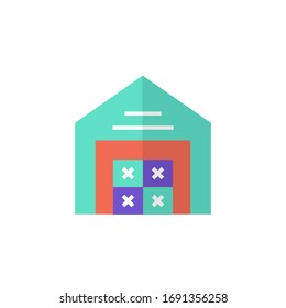 ilustración vectorial de icono de almacén. diseño de estilo plano con icono de almacén