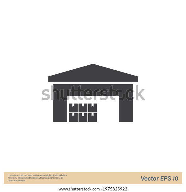 warehouse icon\
vector illustration logo\
template