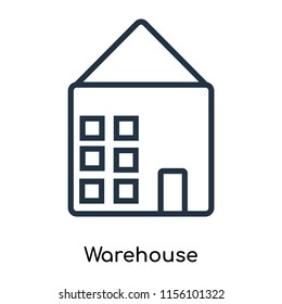 Warehouse icon vector isolated on white background, Warehouse transparent sign , thin symbols or lined elements in outline style