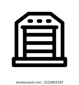 ícone de armazém. ícone de linha de vetor para o seu design de site, celular, apresentação e logotipo.