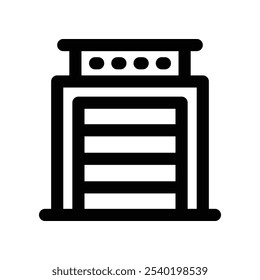ícone de armazém. ícone de linha de vetor para o seu design de site, celular, apresentação e logotipo.