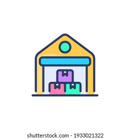 Warehouse icon in vector. Logotype