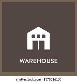 warehouse icon vector. warehouse sign on white background. warehouse icon for web and app