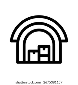 Ilustración de diseño de símbolo de Vector de icono de almacén