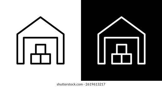 Warehouse icon Vector symbol in trendy flat style