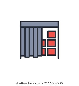 Icono de almacén. vector.Curso editable.Signo de estilo lineal para uso de diseño web,logotipo.Ilustración de símbolo.