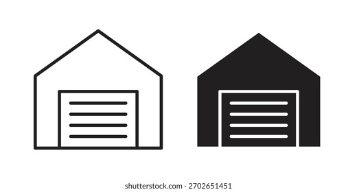 Warehouse icon for web design, mobile apps