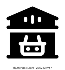 icono de almacén para tu sitio web, móvil, presentación y diseño de logotipo.