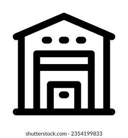warehouse icon for your website, mobile, presentation, and logo design.
