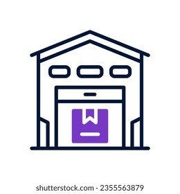 warehouse icon for your website, mobile, presentation, and logo design.